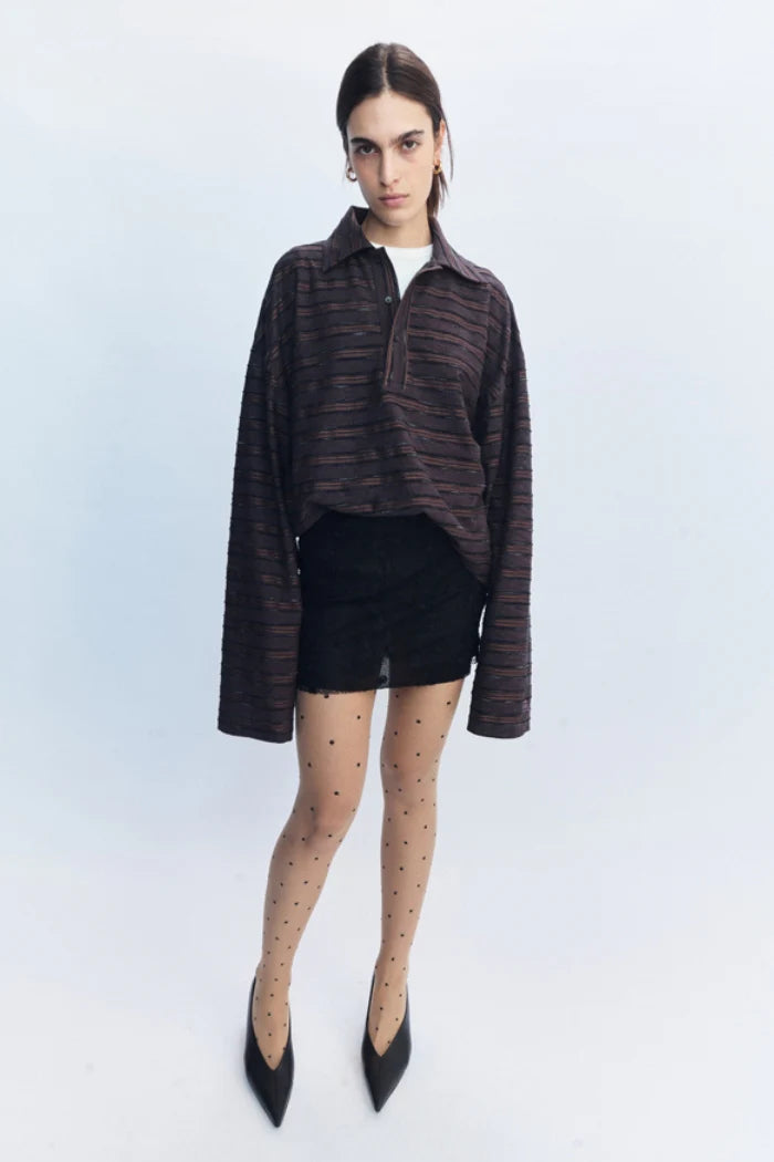 Wynn Polo Top - Burgandy