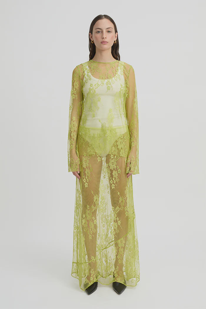 SADIE SKIRT - CHARTREUSE