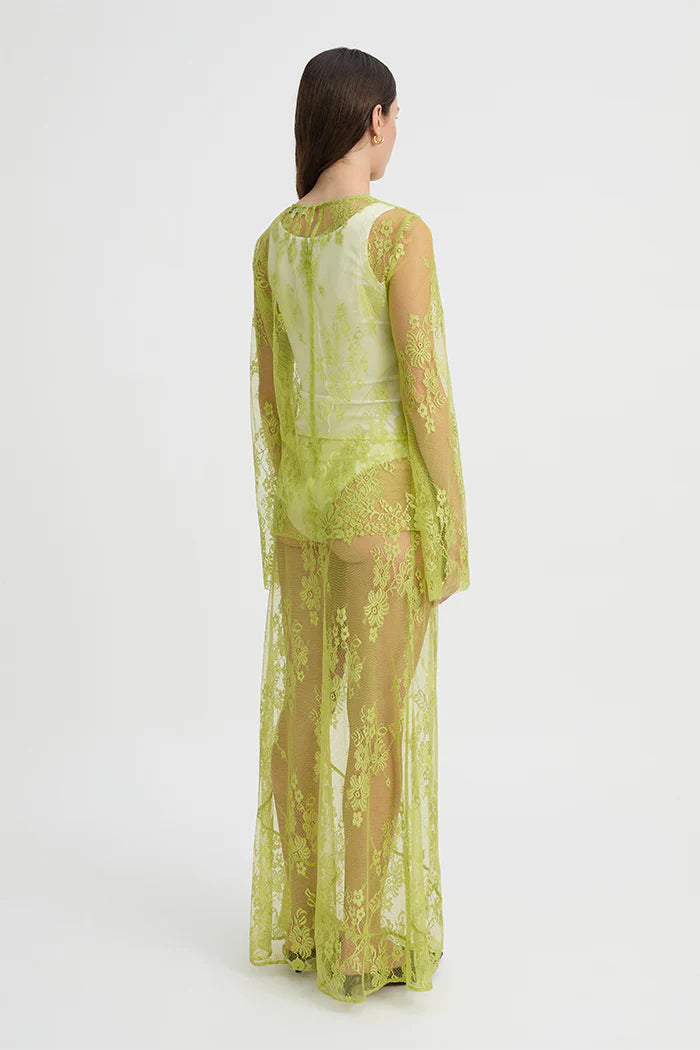 SADIE SKIRT - CHARTREUSE