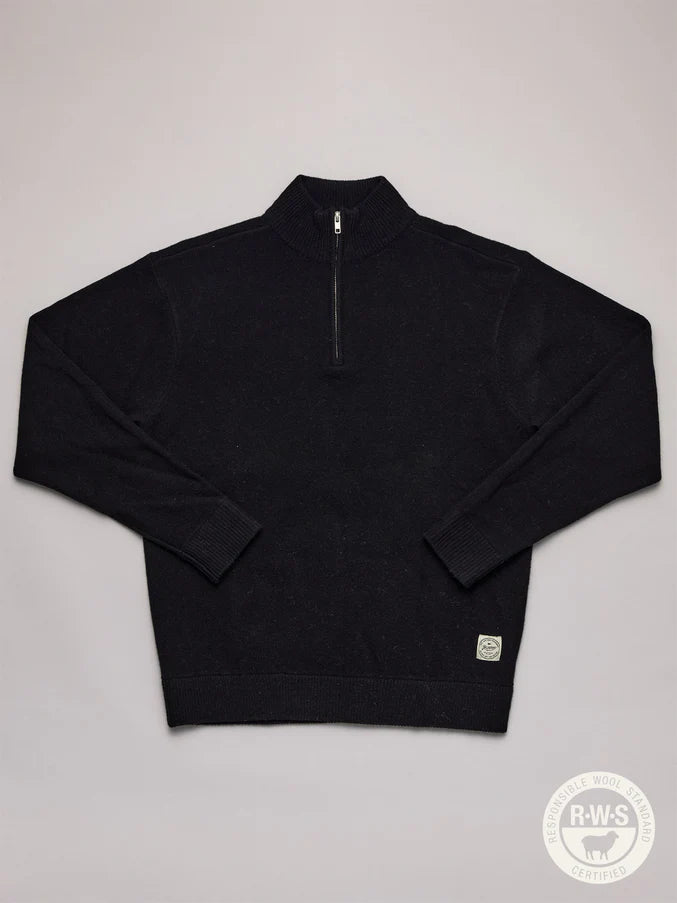 MERINO KEYPORT 1/4 ZIP - BLACK