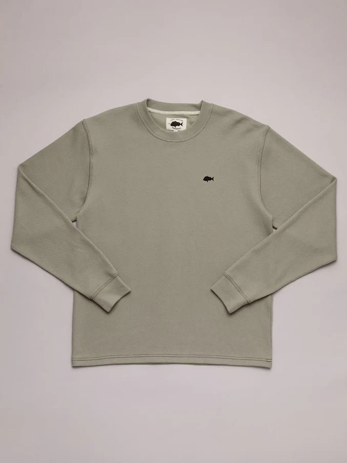 STAMP PIQUE LS TEE - CLAY