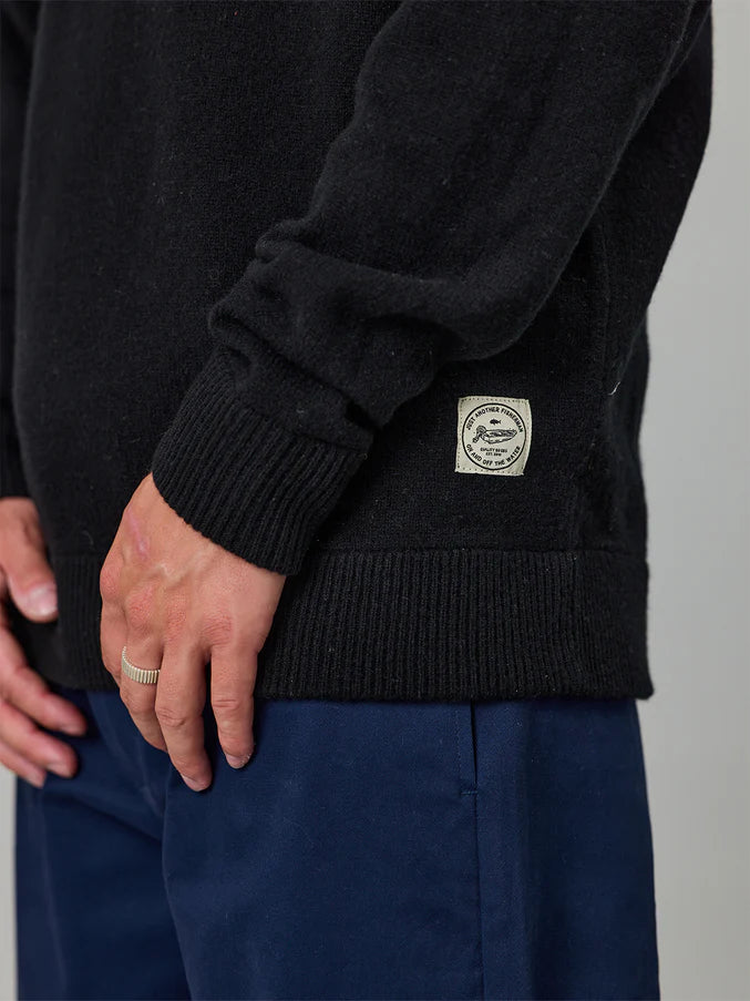 MERINO KEYPORT 1/4 ZIP - BLACK
