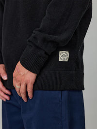 MERINO KEYPORT 1/4 ZIP - BLACK