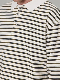 SEAWAY POLO - OFF WHITE STRIPE