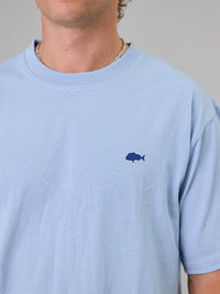 Stamp Sea Tee Washed Blue