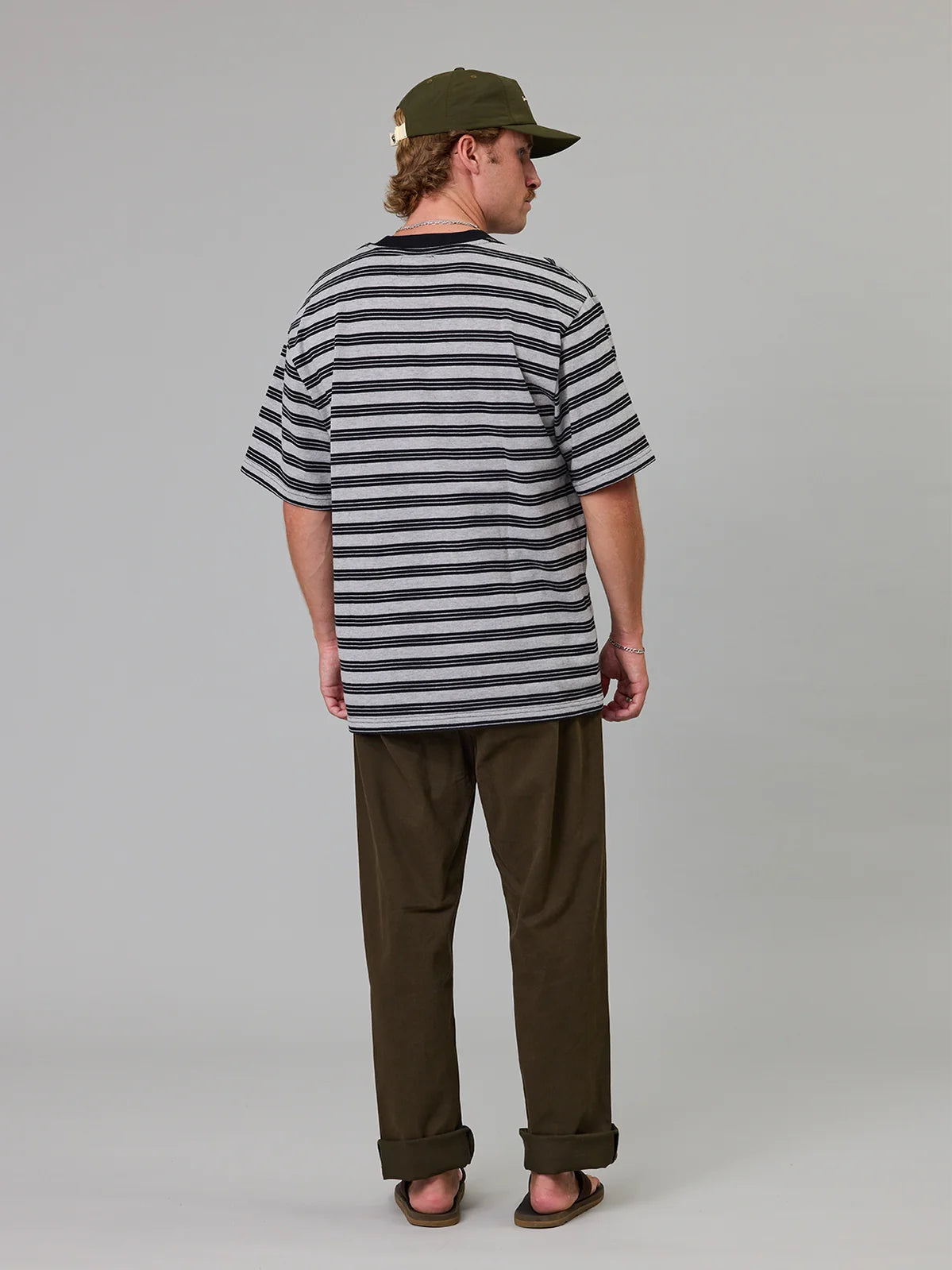 Script Tee Grey Mable Stripe