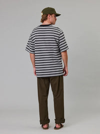 Script Tee Grey Mable Stripe