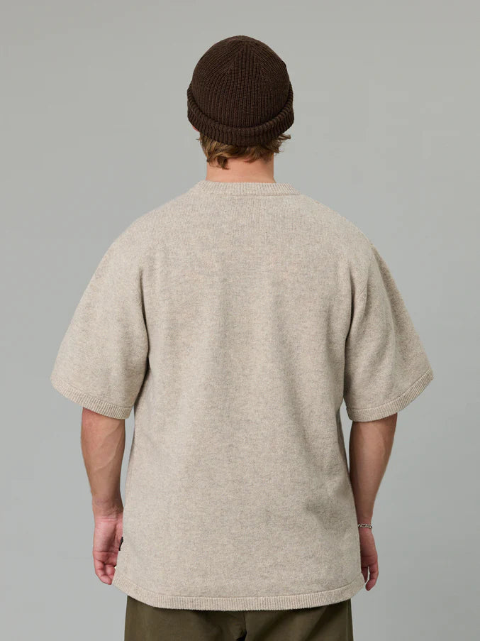 MERINO SEA TEE - GREY FEATHER