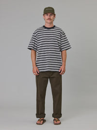 Script Tee Grey Mable Stripe