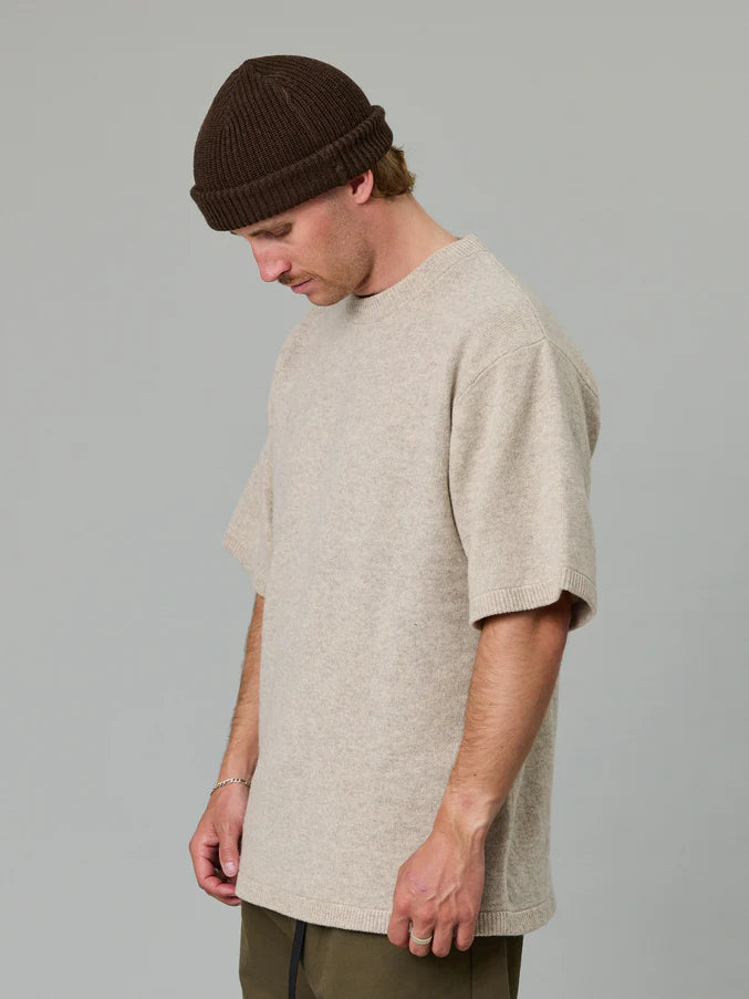MERINO SEA TEE - GREY FEATHER