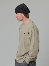 STAMP PIQUE LS TEE - CLAY
