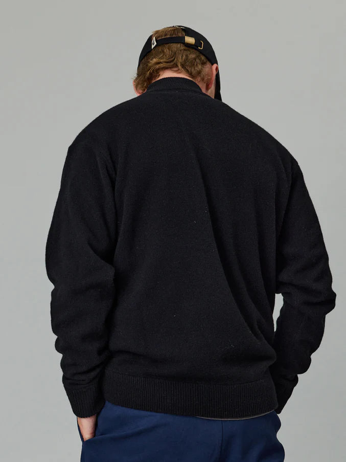 MERINO KEYPORT 1/4 ZIP - BLACK