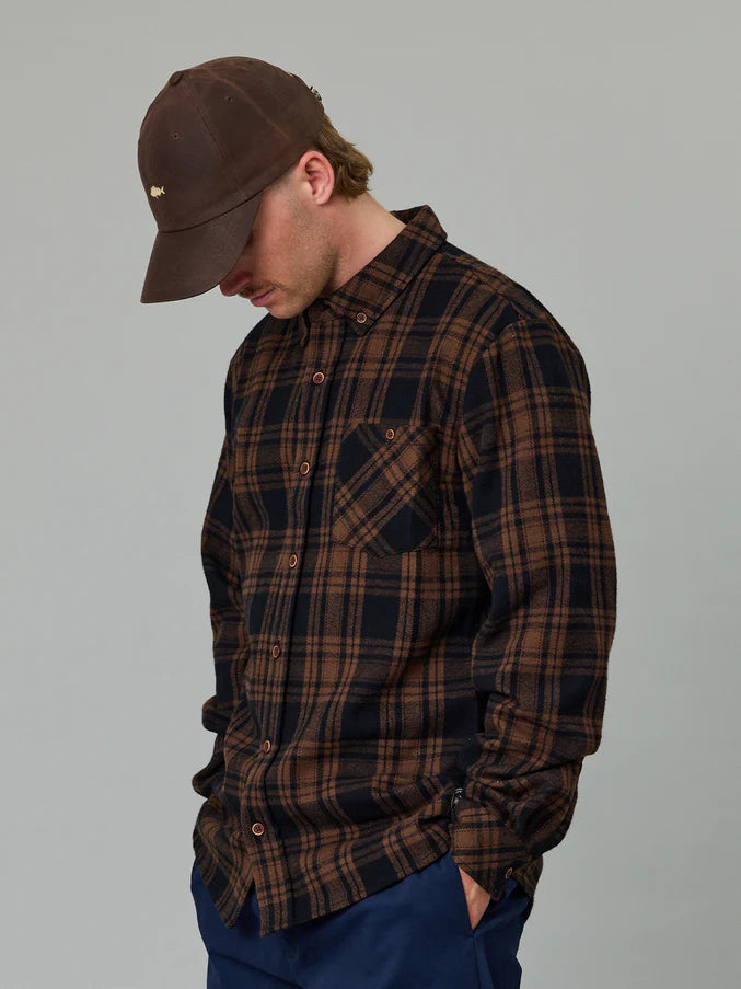 BOATYARD SHIRT - BROWN CHECK