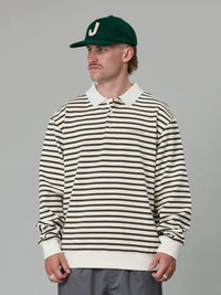 SEAWAY POLO - OFF WHITE STRIPE
