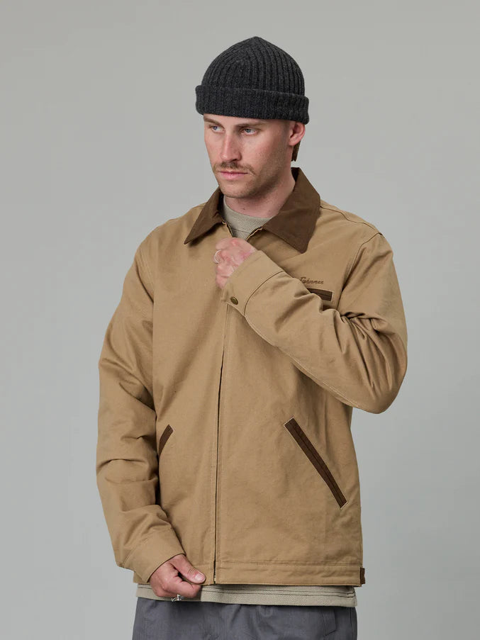 HELMANS JACKET - BEIGE/BROWN