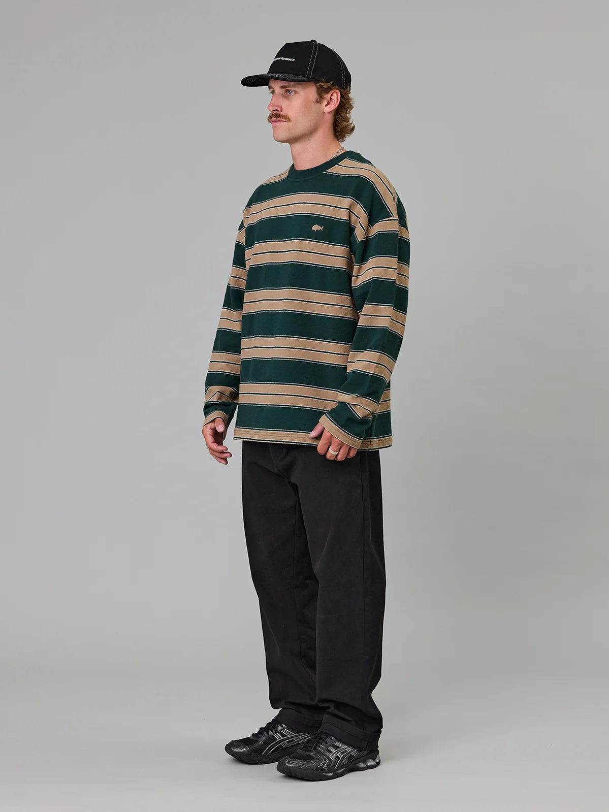 Bay Green Stripe Long Sleeve Tee