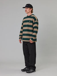 Bay Green Stripe Long Sleeve Tee