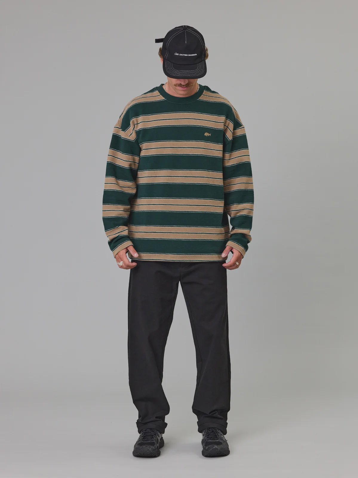 Bay Green Stripe Long Sleeve Tee