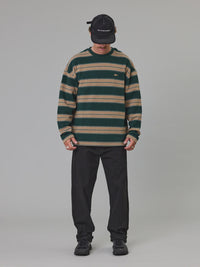 Bay Green Stripe Long Sleeve Tee