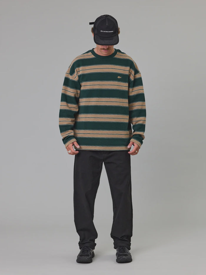 Bay Green Stripe Long Sleeve Tee