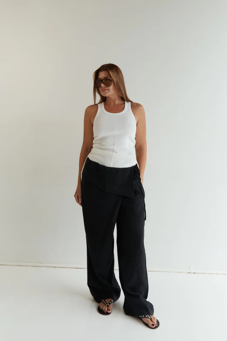 Foldover Pant - Black