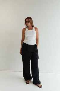 Foldover Pant - Black