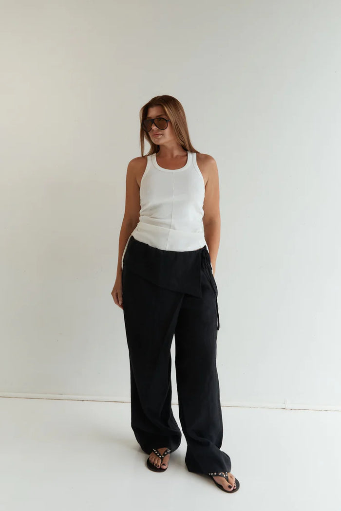 Foldover Pant - Black