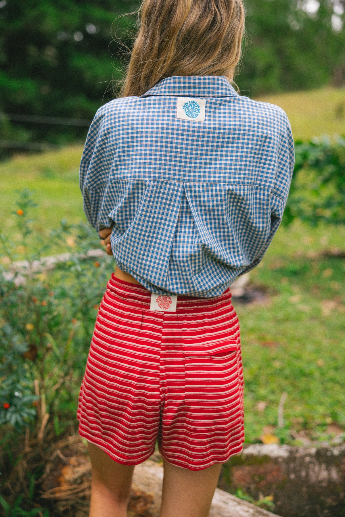 Basic Shorts - Ruby Stripe