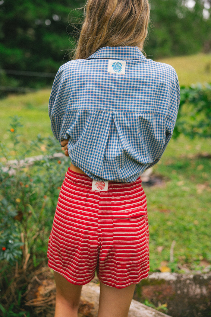 Basic Shorts - Ruby Stripe