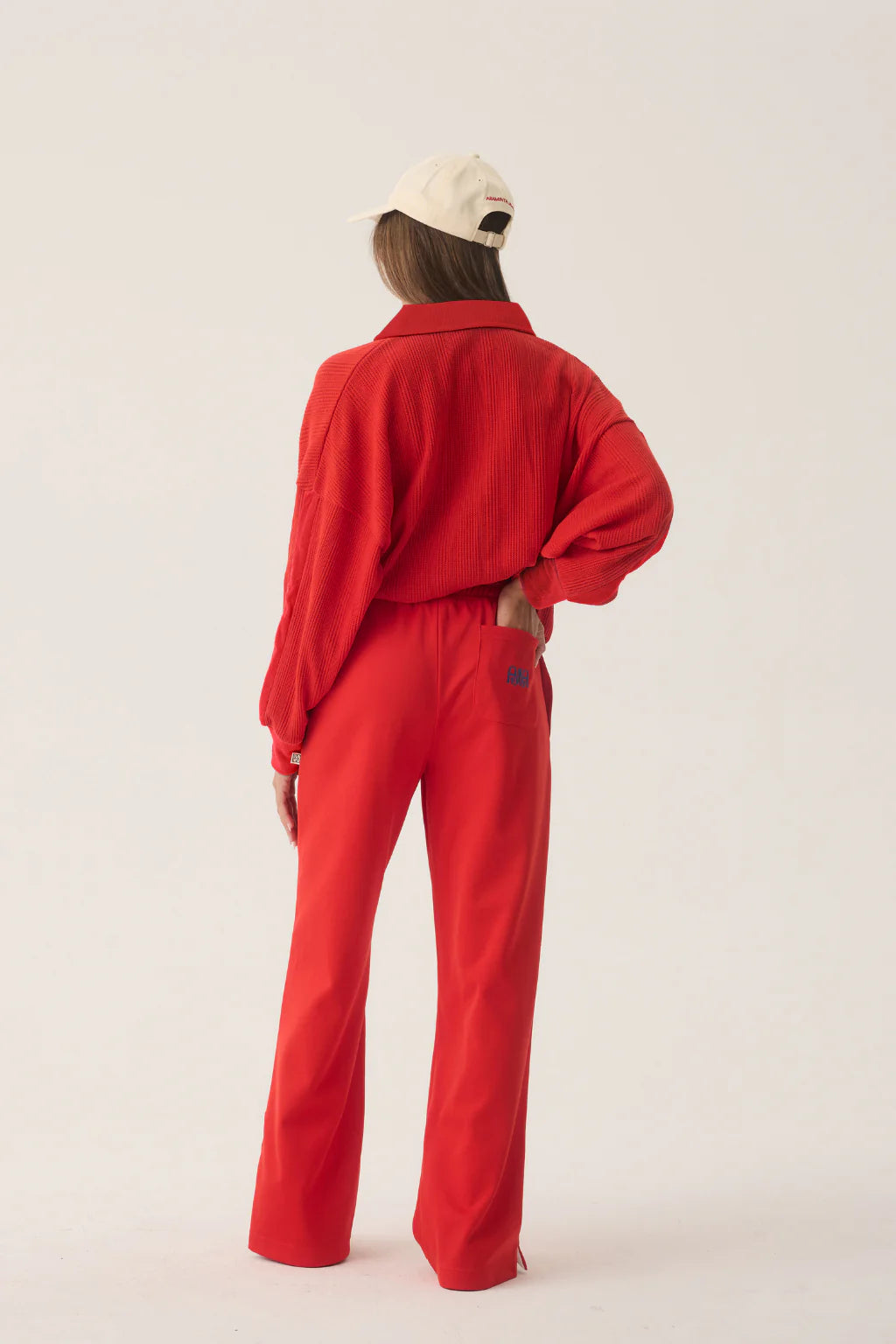 Tiva Waffle Sweatshirt - Apple Red