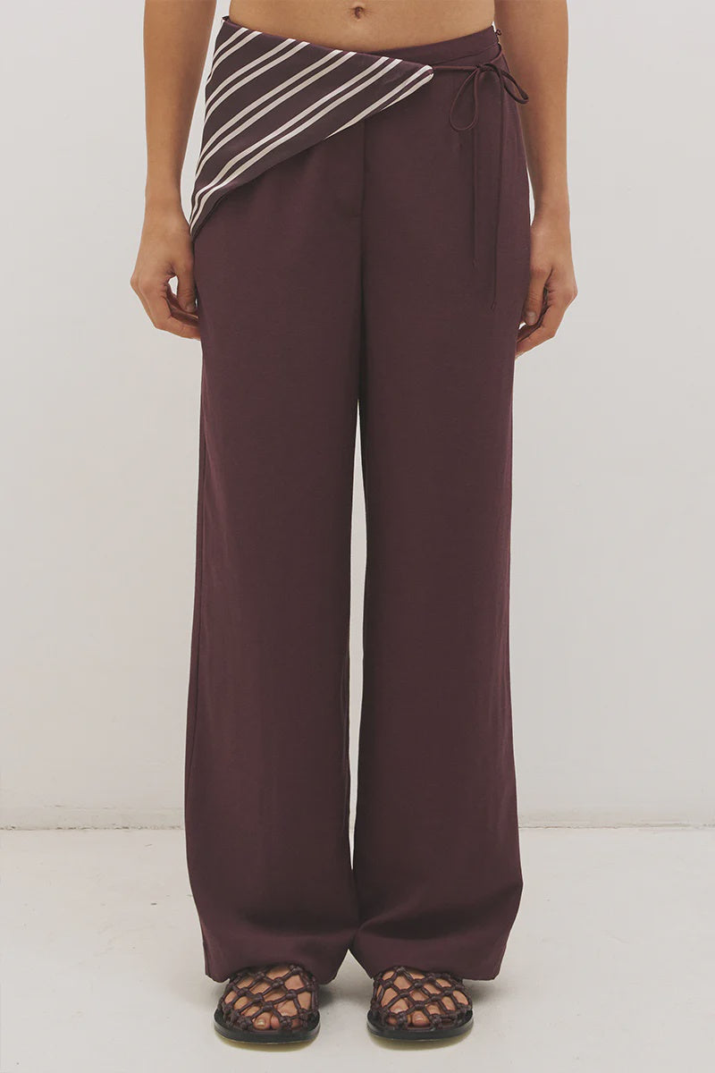 Elira Scarf Pant Bitter Chocolate