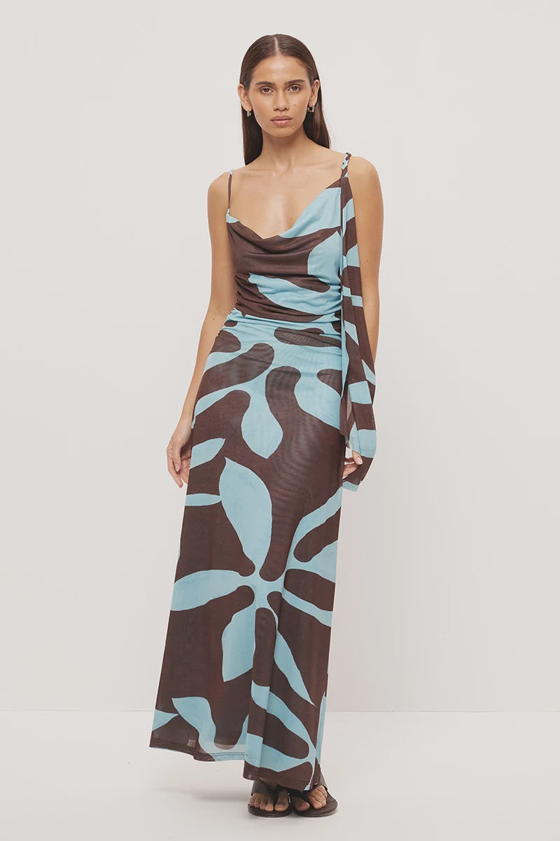 Lucid Tie Dress - Martini Blue