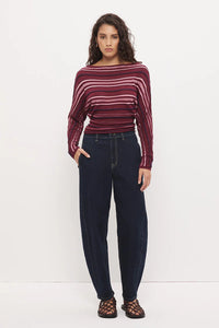 Selena Knit Top Berry Stripe