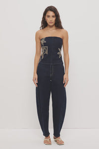 Cora Denim Barrel Leg Jean Ink Blue