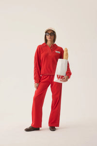 Tiva Waffle Sweatshirt - Apple Red