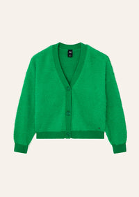 GREENPOINT KNIT CARDI - KELLY GREEN