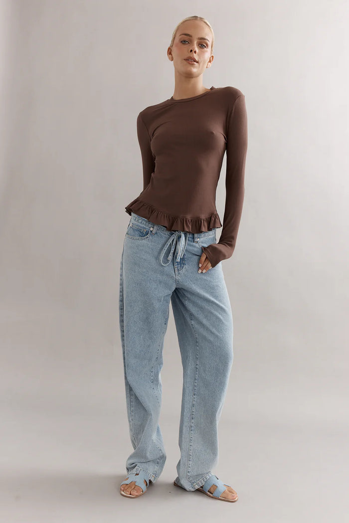 TUTU LONG SLEEVE - ESPRESSO