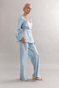CHELSEA PANT - LIGHT BLUE SILK
