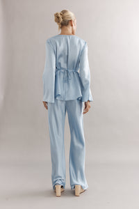 CHELSEA PANT - LIGHT BLUE SILK
