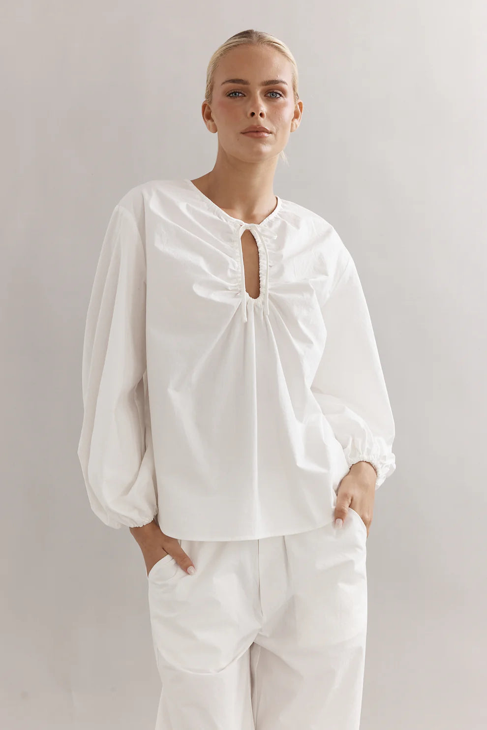 DREW BLOUSE - WHITE