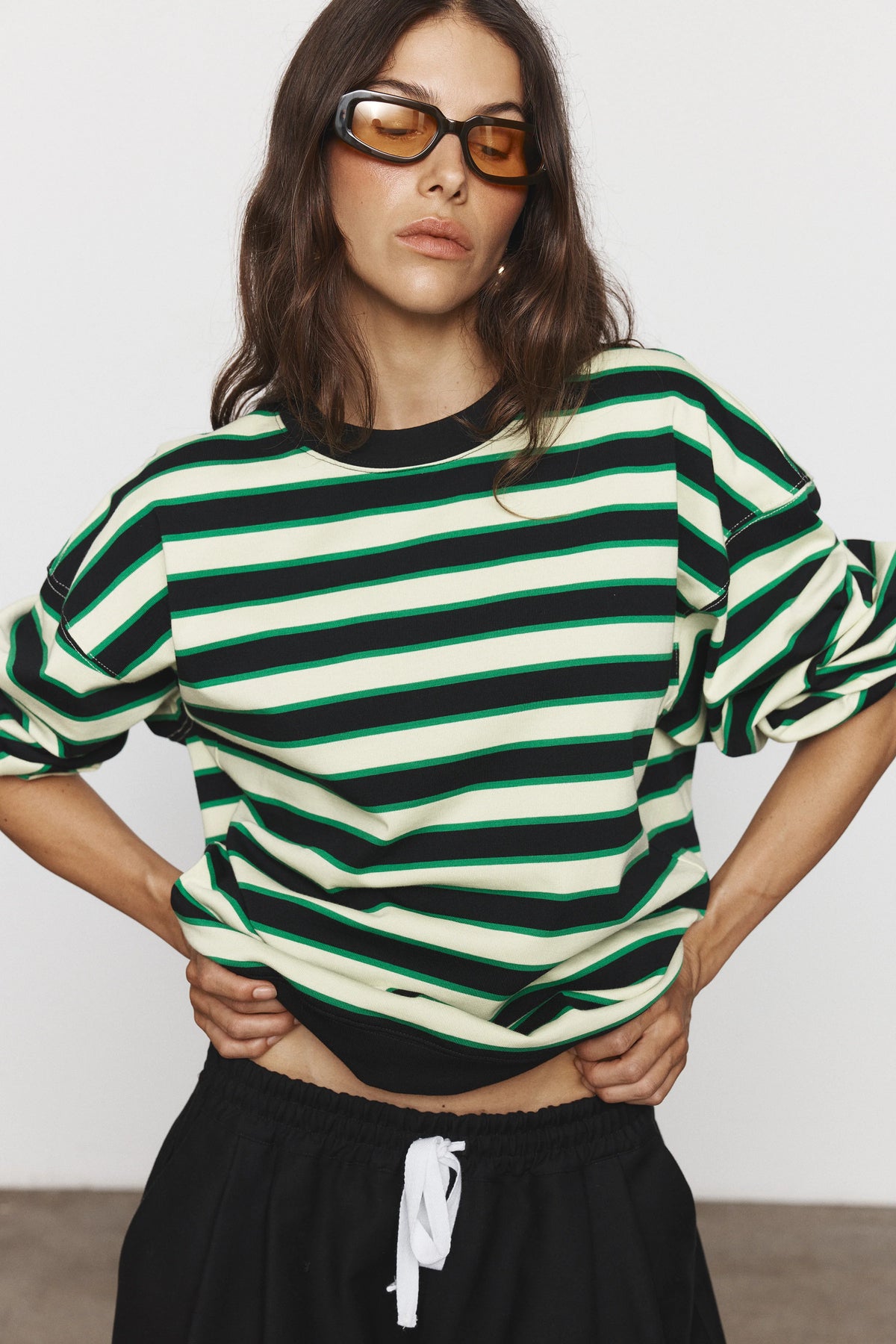 Bruna Sweater Green Stripe