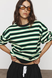 Bruna Sweater Green Stripe