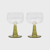 THE ROMY WINE GLASSES SET - OLIVE