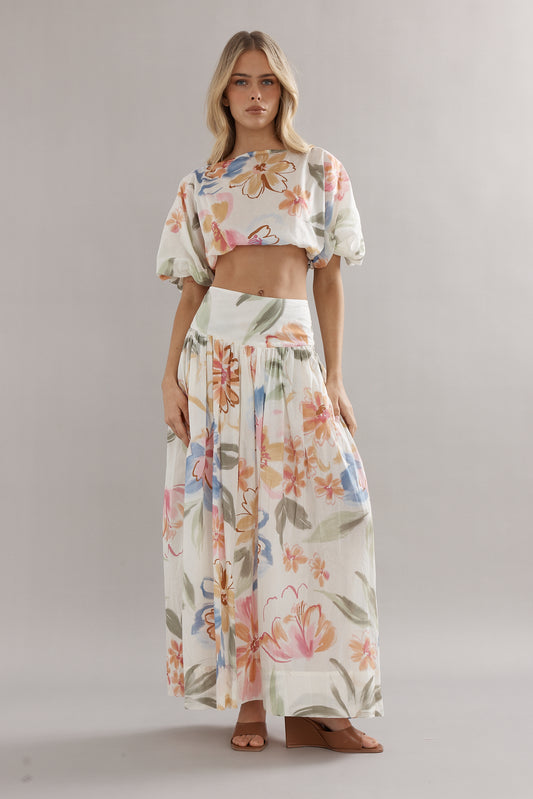 Capri Skirt - Tea Party Floral