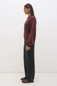 ROWIE KNIT JUMPER - DEEP PLUM