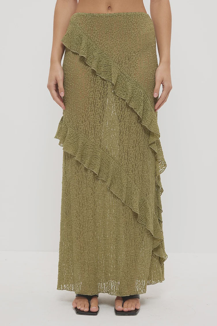 Kira Lace Skirt Khaki
