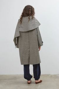Lady Gingham Trench - Black & White