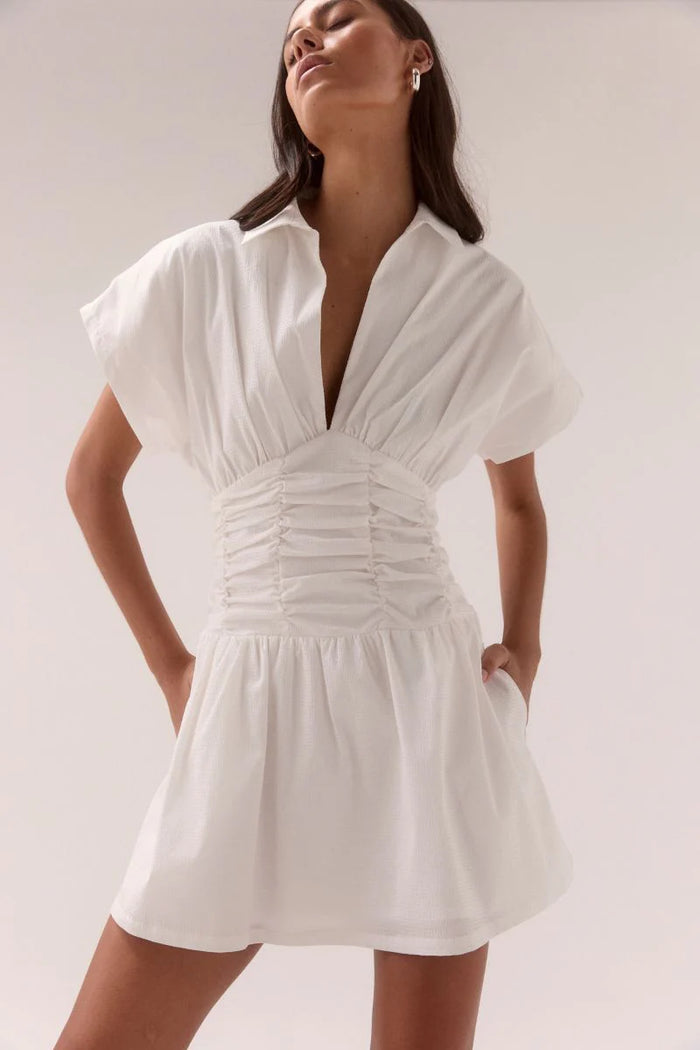 STELLAR MINI DRESS - CHALK