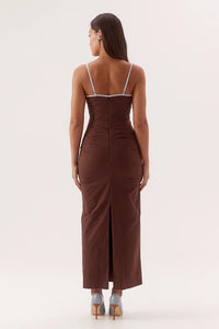 Britta Dress Choc Sky