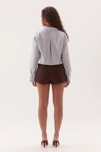 ASUN SHIRT - BLUE / BROWN